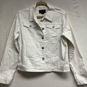 Lee Denim Trucker Jacket Classic 90s Revival Classic White Minimalist Clean Sz M